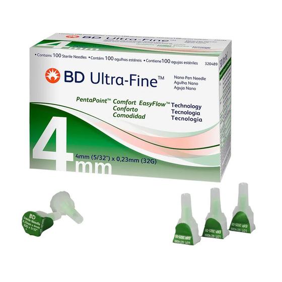 Agulha Para Caneta Aplicadora De Insulina Bd Ultra-fine 4mm Menor preço em Agulha Para Caneta Aplicadora De Insulina Bd Ultra-fine 4mm