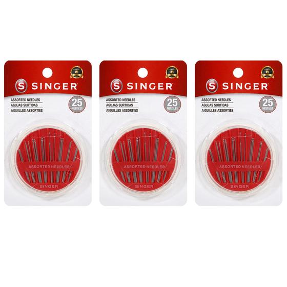 Imagem de Agulhas de costura Hand Needles Singer Sorted 75 (pacote com 3)