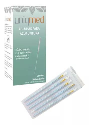 Imagem de Agulhas Para Acupuntura 0,30mm X 75mm 100un - Uniqmed