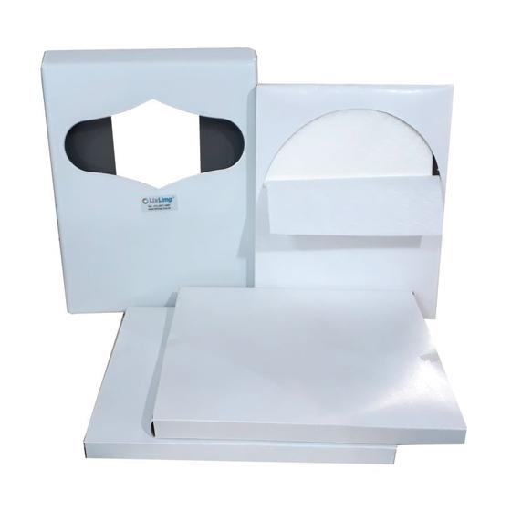 Imagem de AH Kit Dispenser Protetor de Assento Sanitário e 3 Refis JS
