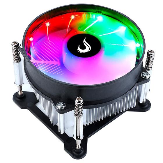 Air Cooler Gamer Rise Mode X4, LED Rainbow, Intel, 90mm, Preto - RM-ACX-04-RGB Menor preço em Air Cooler Gamer Rise Mode X4, LED Rainbow, Intel, 90mm, Preto - RM-ACX-04-RGB