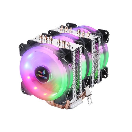 Imagem de Air cooler rgb para processador intel amd 3 ventoinhas cpu