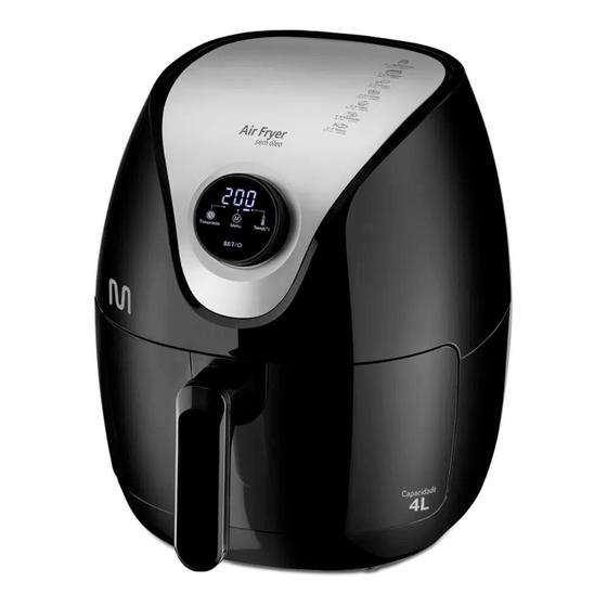 Air Fryer 4 Litros 127v Display Digital 1500w Preta Multilaser Ce168