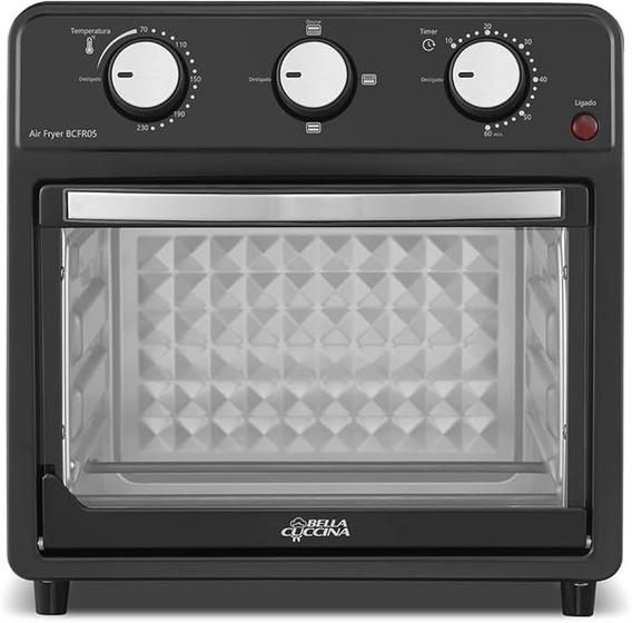 Air Fryer Bella Cuccina BCFR05 com Timer 12Litros Preta - Britânia Imagem de Air Fryer Bella Cuccina BCFR05 com Timer 12Litros Preta