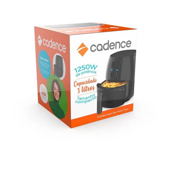 Air fryer Cadence Pratic Fryer FRT515 de 3L cor preto 127V Fritadeira