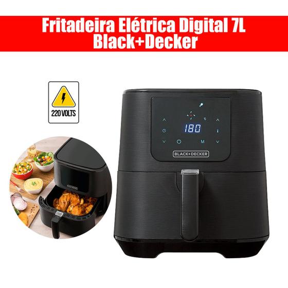 Imagem de Air Fryer de Cesto Quadrado Para Lamchonete Black+Decker AFD7QB2 Preto 220v 1700w