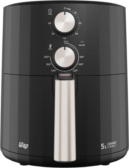 Imagem de Air Fryer Fritadeira Elétrica 5L Sem Óleo 1500W 110V - Preta e Cinza