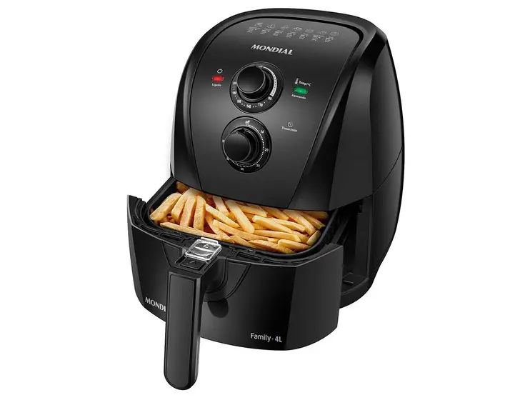 Air Fryer Mondial AFN-40-BF Preta com Timer Imagem de Air Fryer Mondial AFN-40-BF Preta com Timer