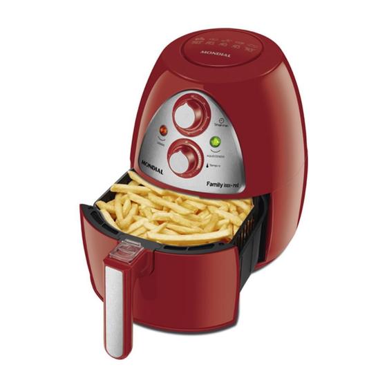 Air Fryer Mondial Family Inox Red Af 14 4l 220v Fritadeira Elétrica e