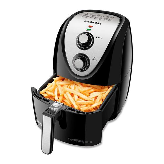 Air Fryer Mondial Fritadeira Elétrica 5 Litros AFN-50-BI Preto/Inox Menor preço em Air Fryer Mondial Fritadeira Elétrica 5 Litros AFN-50-BI Preto/Inox