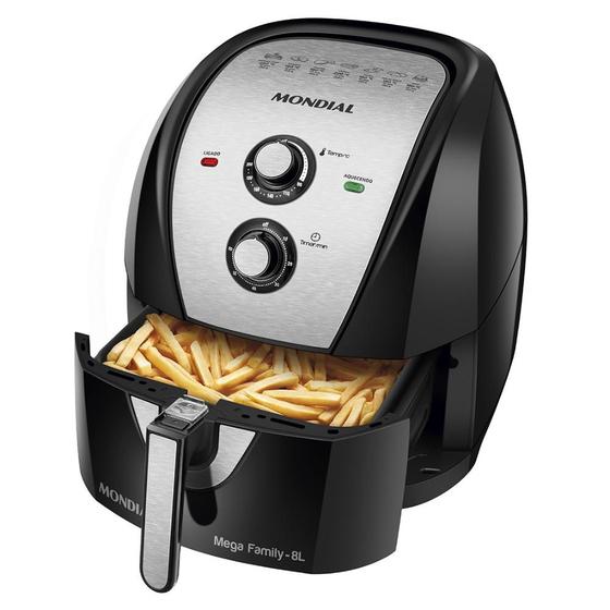Air Fryer Mondial Mega Family Fritadeira sem Óleo 8L Cesto Removível