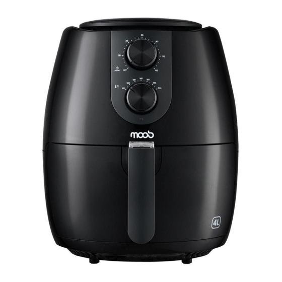 Imagem de Air Fryer Moob 4 Litros Antiaderente Timer 60 Minutos Aviso Sonoro e Desligamento Automático Cesto Removível Com Trava de Segurança 220V