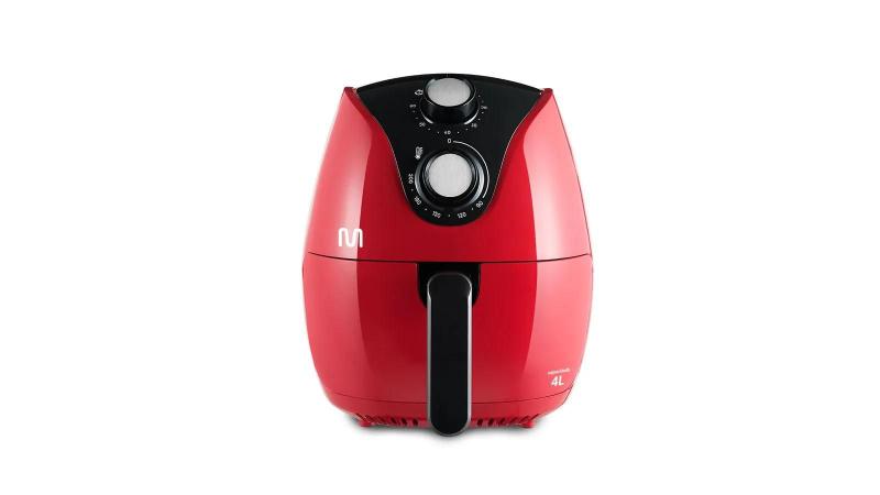 Imagem de Air fryer multilaser vermelha 1500w 4l ce083 127v