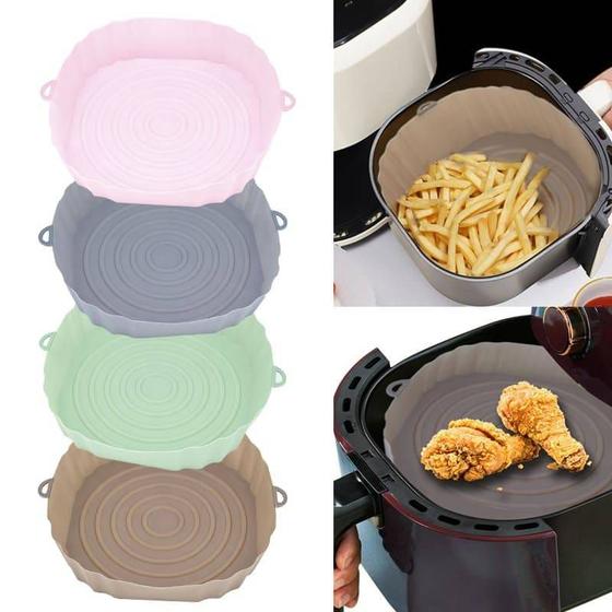 Imagem de Air Fryer Silicone Pote De Papel Reutilizável Baking Cesta Cozinha Pizza Bolo Ferramenta De Cozimento