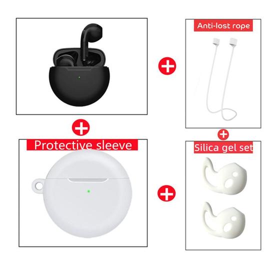 Écouteurs TWS Bluetooth Pro 6 - Sans Fil, Mini, Stéréo, Couleur Blanc, Avec Micro Intégré, Parfaits Pour Le Sport Et La Musique !