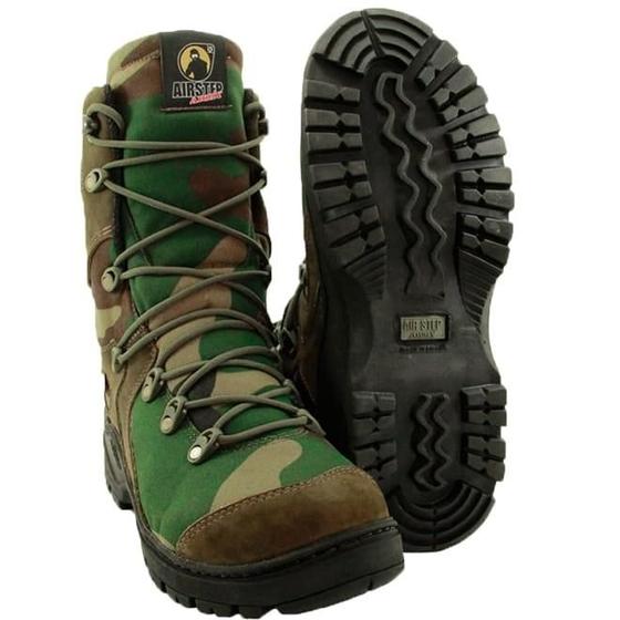 Airstep Bota tática Militar Cano Alto Camuflagem Woodland 8990-4 Menor preço em Airstep Bota tática Militar Cano Alto Camuflagem Woodland 8990-4