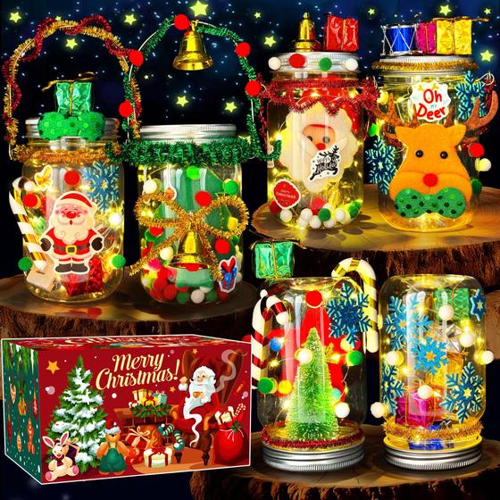 AIVEI Kit DIY de Lanternas de Natal com 6 Potes de Vidro