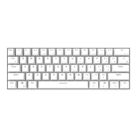 Imagem de Ajazz I610T Bluetooth Teclado Mecânico Preto Branco Switch