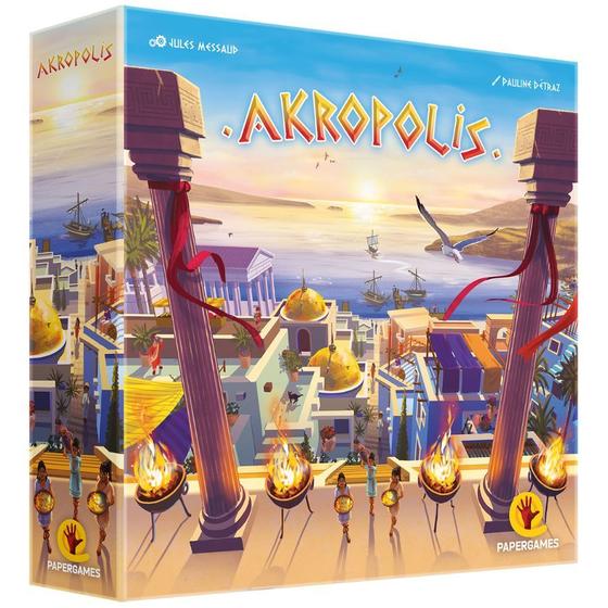 Imagem de Akropolis Jogo de Tabuleiro Board Game Pt Br