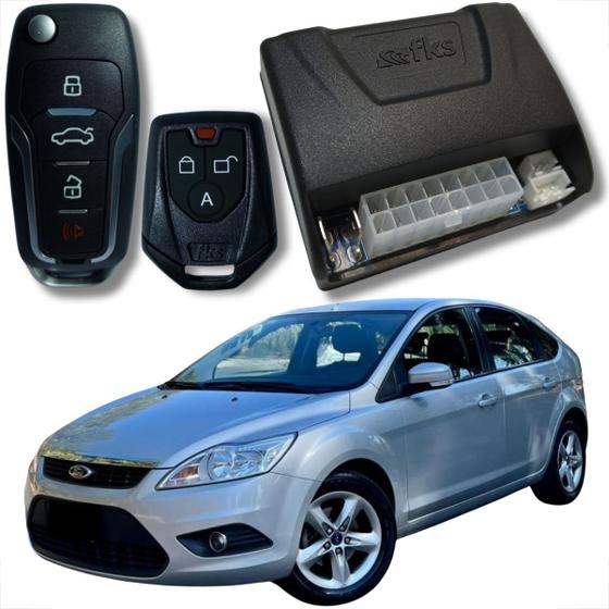 Imagem de Alarme automotivo linha ford com chave canivete e bloqueador veicular universal completo kit fks