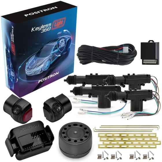 Imagem de Alarme Automotivo Pósitron Keyless KL360 Ligth  + Kit Trava Universal 4 portas