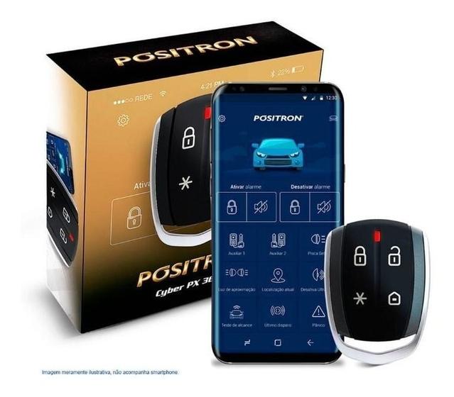Imagem de Alarme Automotivo Pósitron PX 360BT Bluetooth Universal Bloqueio e Desbloqueio Via Celular
