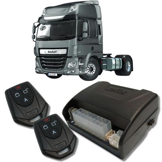 Imagem de Alarme caminhões auto 12v e 24v fks fk902 2 controles linha pesada corta ignição bloqueador e trava