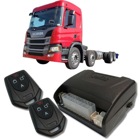 Imagem de Alarme caminhões auto 12v e 24v fks fk902 2 controles linha pesada corta ignição bloqueador e trava