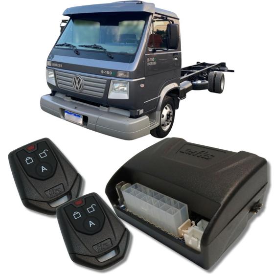 Imagem de Alarme caminhões auto 12v e 24v fks fk902 2 controles linha pesada corta ignição bloqueador e trava