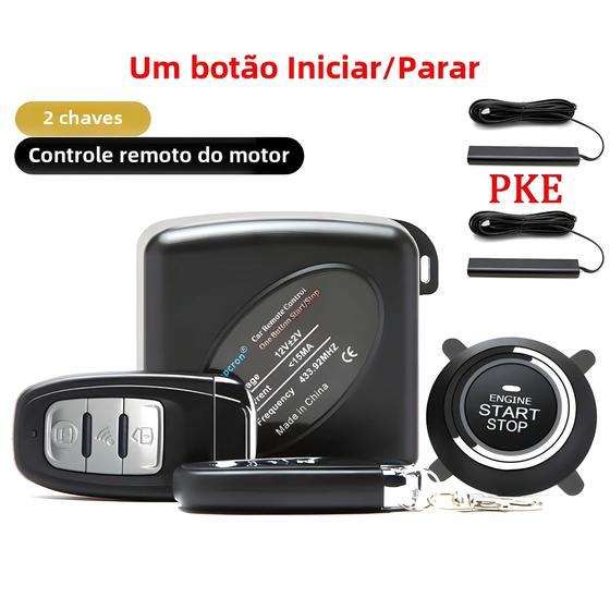 Imagem de Alarme de Carro com Controle Remoto PKE - Sistema de Partida de Motor e Entrada Sem Chave