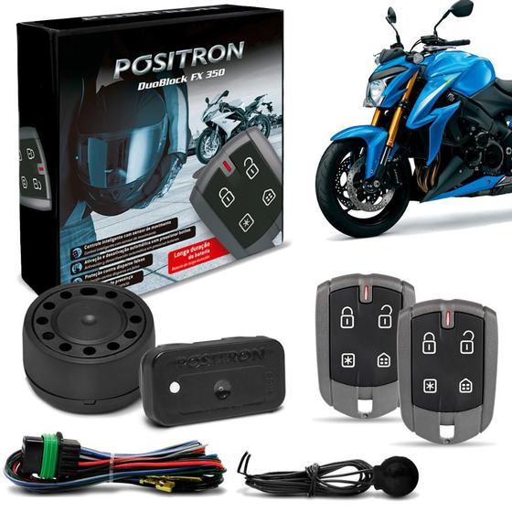 Imagem de Alarme Moto Universal Pósitron DuoBlock FX 350 G8 Com Controle Presença