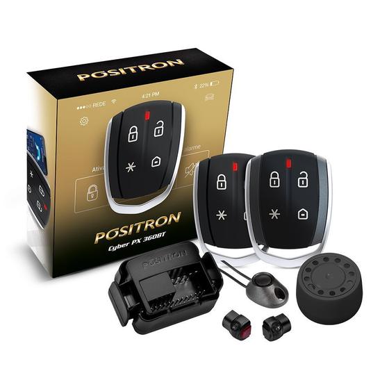 Alarme Positron Automotivo Cyber PX360BT Bluetooth Controle Smartphone Função Rádio Acendimento Faróis Universal Menor preço em Alarme Positron Automotivo Cyber PX360BT Bluetooth Controle Smartphone Função Rádio Acendimento Faróis Universal