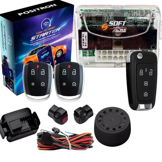 Imagem de Alarme Positron Bt Starter + Modulo Vidro + Chave Canivete