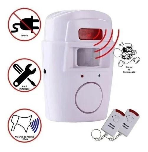 Imagem de Alarme Sem Fio Residencial Sensor Sirene + 2 Controle