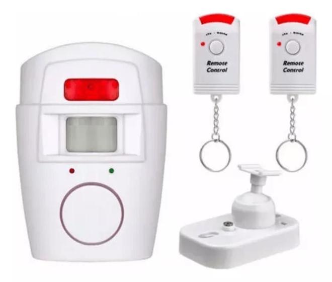 Imagem de Alarme Sem Fio Residencial Sensor Sirene + 2 Controles