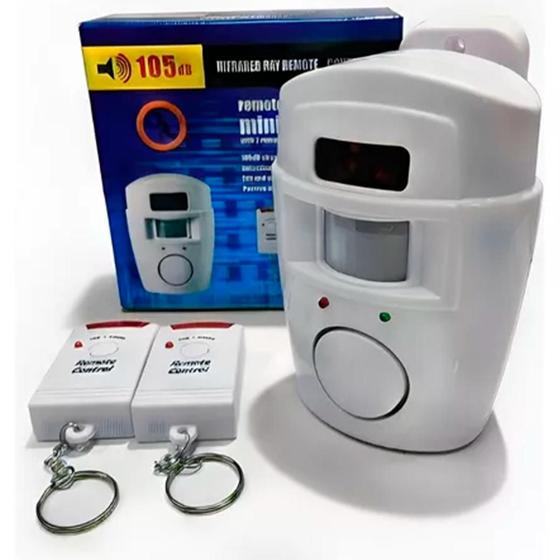 Imagem de Alarme Sem Fio Residencial Sensor Sirene + 2 Controles