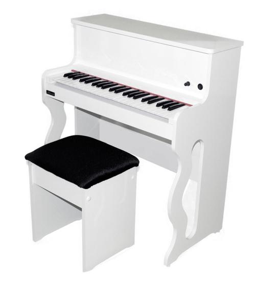 Imagem de Albach Pianos Infantil Branco e Luxo e Elegância AL8 Presente Lindo e Educativo brinqiedo educativo