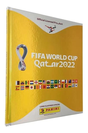 Imagem de Album Capa Dura Dourado Copa Do Mundo Qtar 2022
