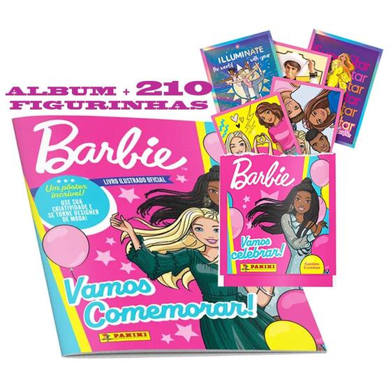Imagem de Album Com Pôster Barbie 2024 Designer Moda + 210 Figurinhas 