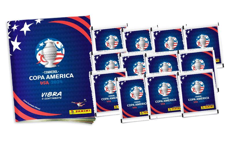 Imagem de Álbum Copa América 2024 Com 50 Figurinhas Da Copa América 2024 São 10 Envelopes