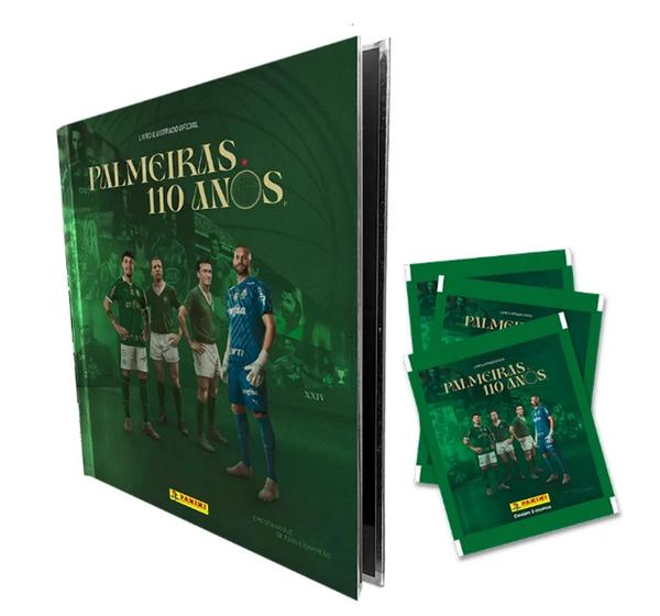 Imagem de Album De Figurinha Capa Dura Palmeiras 2024, Panini + 30 Envelopes