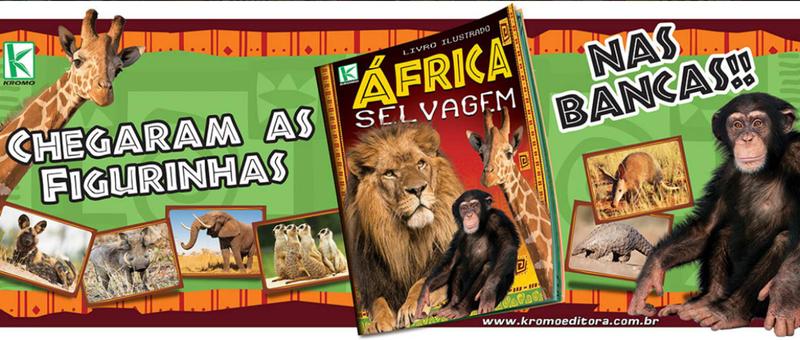Imagem de Album De Figurinha Capa Mole África Selvagem + 40 Envelopes