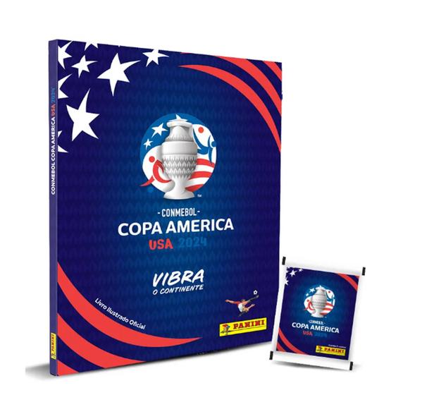 Imagem de Album De Figurinha Capa Mole Conmebol Copa América Usa 2024 Panini + 10 Envelopes
