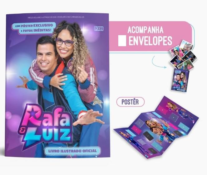 Imagem de Album De Figurinha Rafa e Luiz Com Pôster Exclusivo + 10 Envelopes