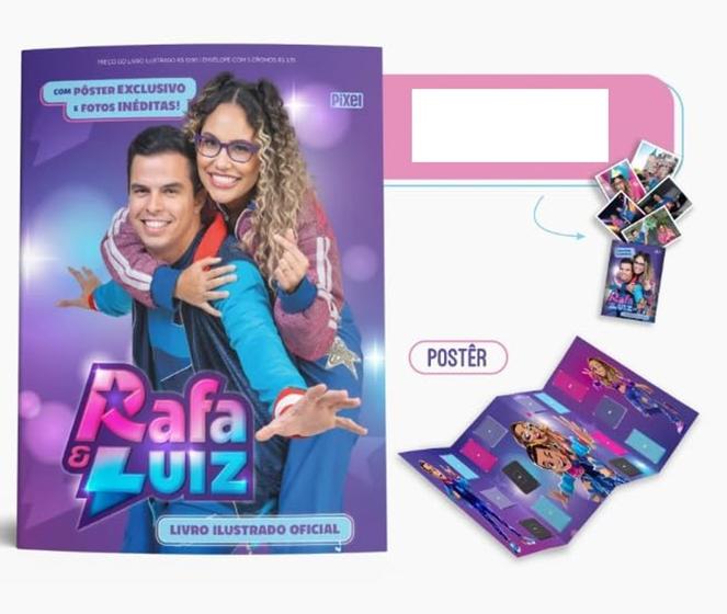 Imagem de Album De Figurinha Rafa E Luiz Com Pôster Exclusivo Pixel