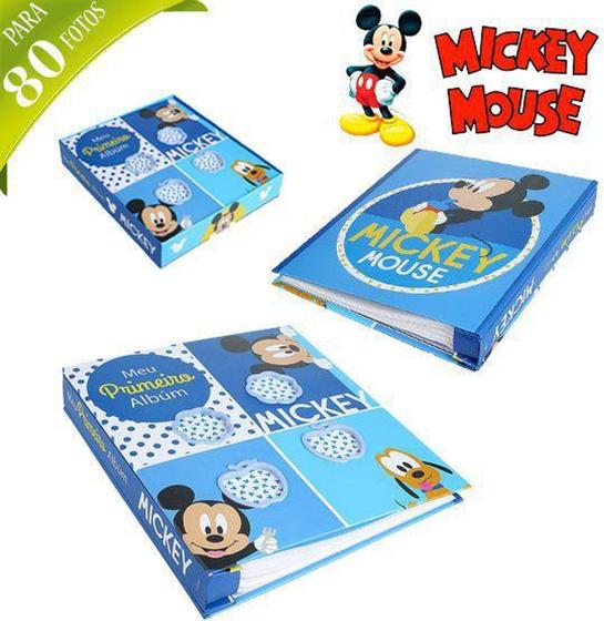 Imagem de Álbum de fotos infantil com estojo para 80 fotos 10x15 cm mickey - ETIPEL