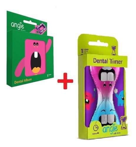 Imagem de Álbum Dental Porta Dente De Leite + Ampulheta Para Escovação