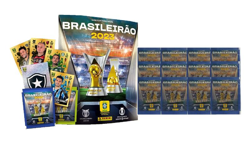 Imagem de Álbum Do Brasileirão 2023 C/ 100 Figurinhas do Campeonato Brasileiro São 20 Envelopes