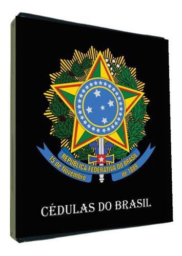 Imagem de Álbum Fichário Cédulas Brasil Republica + 30 Folhas Acetato