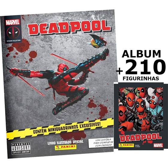 Imagem de Album Figurinhas Hq Gibi Marvel Deadpool + 210 Figurinhas 